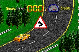 In game image of Blomby Car on the Arcade.