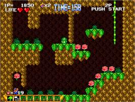 In game image of Blue's Journey / Raguy on the Arcade.