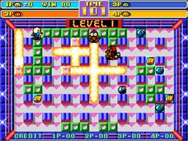 In game image of Bomber Man World on the Arcade.