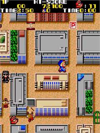 In game image of Booby Kids on the Arcade.