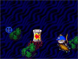 In game image of Bubble Trouble - Golly! Ghost! 2 on the Arcade.