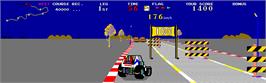 In game image of Buggy Boy/Speed Buggy on the Arcade.
