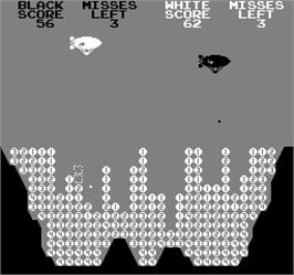 In game image of Canyon Bomber on the Arcade.