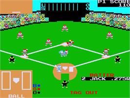 In game image of Champion Base Ball Part-2 on the Arcade.