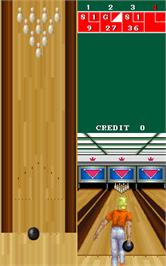 In game image of Championship Bowling on the Arcade.