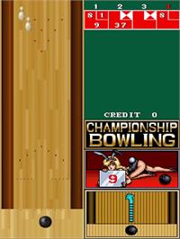 In game image of Championship Bowling on the Arcade.