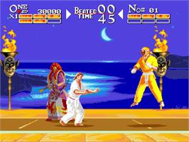 In game image of Chatan Yara Kuushanku - The Karate Tournament on the Arcade.