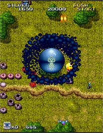 In game image of Chouji Meikyuu Legion on the Arcade.