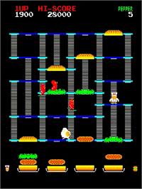 In game image of DECO Cassette System ROM Multigame on the Arcade.