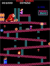 In game image of Donkey Kong: Pauline Edition Rev 5 on the Arcade.