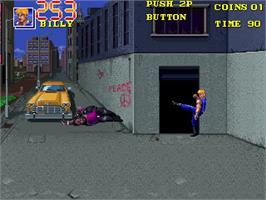 In game image of Double Dragon 3: The Rosetta Stone on the Arcade.