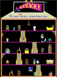 In game image of Eeekk! on the Arcade.