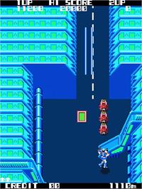 In game image of Equites on the Arcade.
