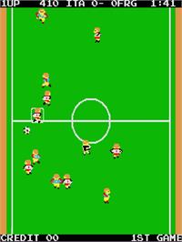 In game image of Exciting Soccer on the Arcade.