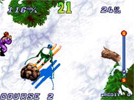 In game image of Extreme Downhill on the Arcade.