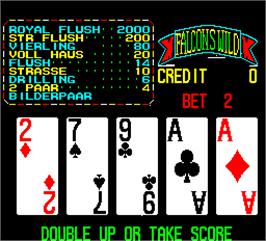 In game image of Falcons Wild - Wild Card 1991 on the Arcade.