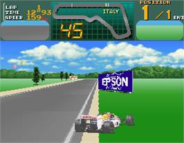 In game image of Final Lap 2 on the Arcade.