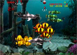 In game image of Fishin' Frenzy on the Arcade.