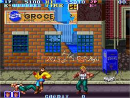 In game image of Gang Wars on the Arcade.