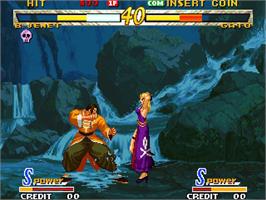 In game image of Garou - Mark of the Wolves on the Arcade.