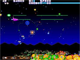 In game image of Gokujou Parodius: Kako no Eikou o Motomete on the Arcade.