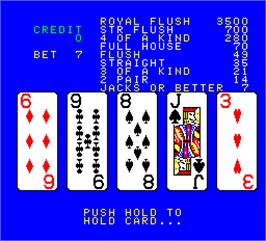 In game image of Golden Poker Double Up on the Arcade.