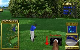 In game image of Golden Tee 2K Tournament on the Arcade.