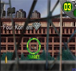 In game image of Golgo 13 Kiseki no Dandou on the Arcade.