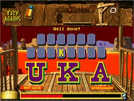 In game image of Hangman on the Arcade.