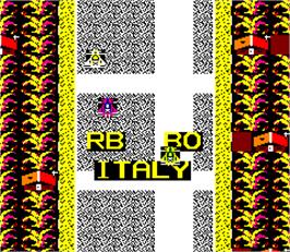 In game image of Imola Grand Prix on the Arcade.