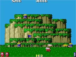In game image of JT 104 / NinjaKun Ashura no Shou on the Arcade.