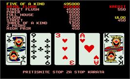 In game image of Jolly Card Professional 2.0 on the Arcade.