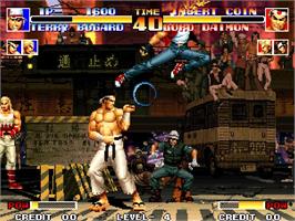In game image of King of Fighters '94, The on the Arcade.