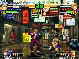 In game image of King of Fighters 2000, The on the Arcade.