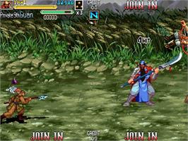 In game image of Knights of Valour 2 New Legend / Sanguo Zhan Ji 2 Guang Sao Yu Jun on the Arcade.