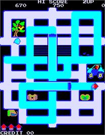 In game image of Korosuke Roller on the Arcade.