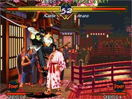 In game image of Last Blade / Bakumatsu Roman: Gekka no Kenshi, The on the Arcade.