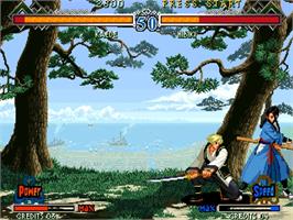 In game image of Last Blade 2 / Bakumatsu Roman: Dai Ni Maku Gekka no Kenshi, The on the Arcade.