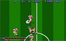 In game image of Last Striker / Kyuukyoku no Striker on the Arcade.