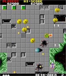 In game image of Mega Force on the Arcade.