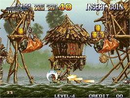 In game image of Metal Slug - Super Vehicle-001 on the Arcade.