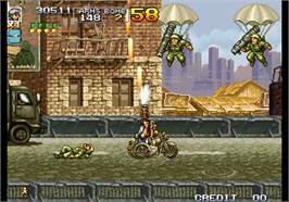 In game image of Metal Slug 4 Plus on the Arcade.