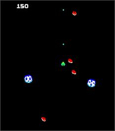 In game image of Meteoroids on the Arcade.