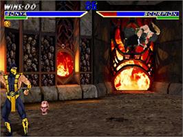 In game image of Mortal Kombat 4 on the Arcade.