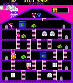 In game image of Mouser on the Arcade.