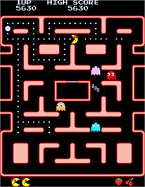In game image of Ms. Pac-Man on the Arcade.