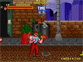 In game image of Mug Smashers on the Arcade.