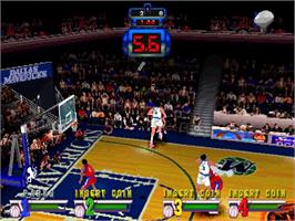 In game image of NBA Jam Extreme on the Arcade.