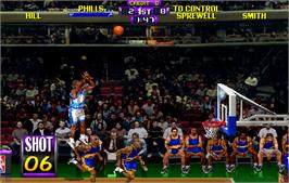 In game image of NBA Maximum Hangtime on the Arcade.