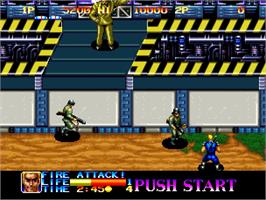 In game image of Ninja Commando on the Arcade.
